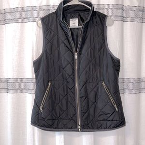 Black Quilted Vest